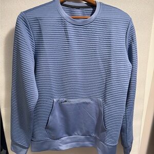 Blue Ribbed Men's Sweatshirt